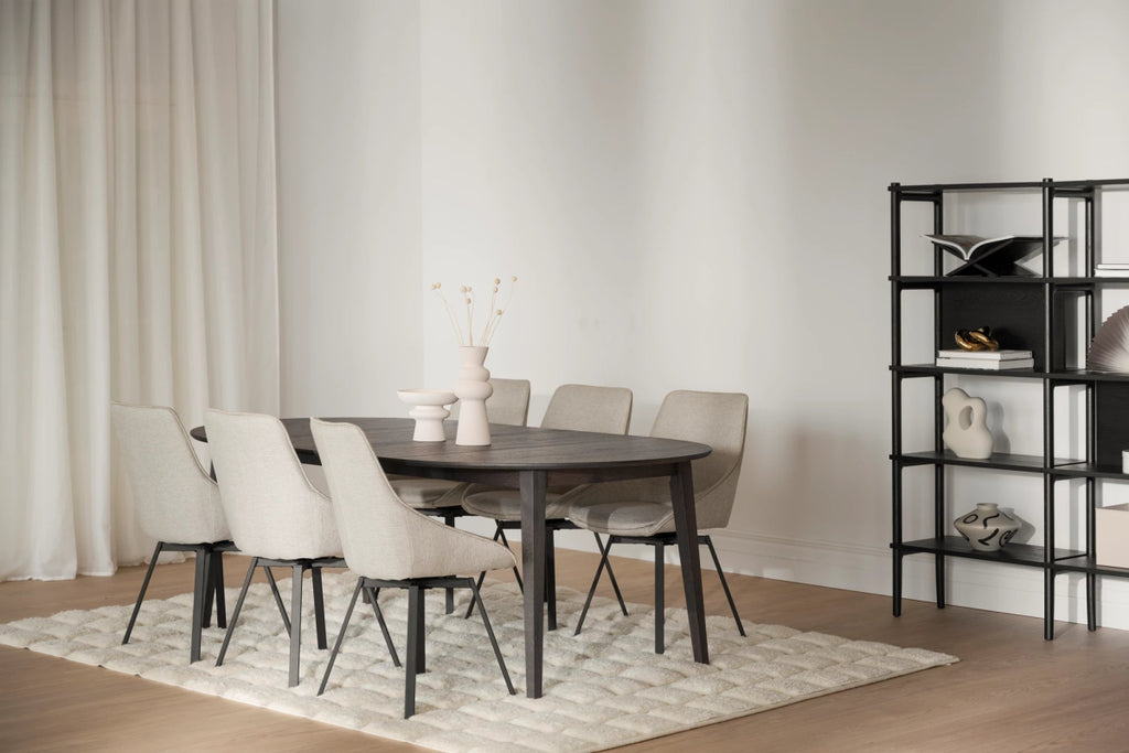 Filippa Matbord Runt 120/165 Mörkbrun | Rowico Home | 7340126554395 | 113830 | Maessing Interiör