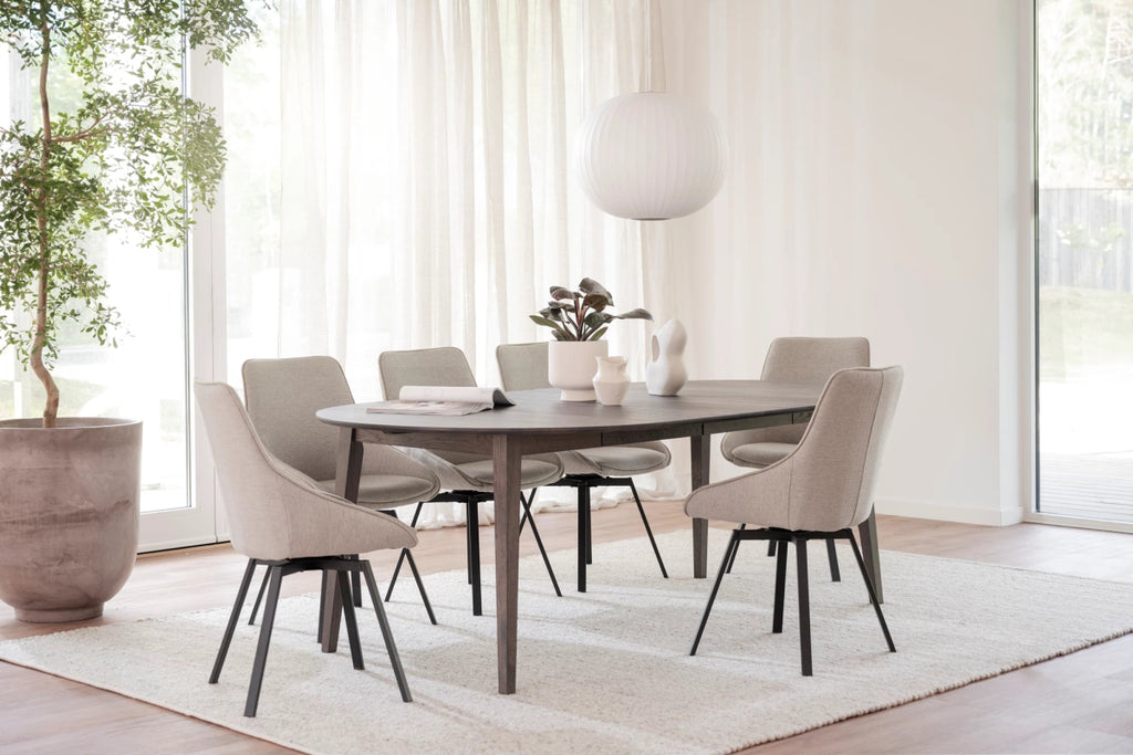 Filippa Matbord Runt 120/165 Mörkbrun | Rowico Home | 7340126554395 | 113830 | Maessing Interiör