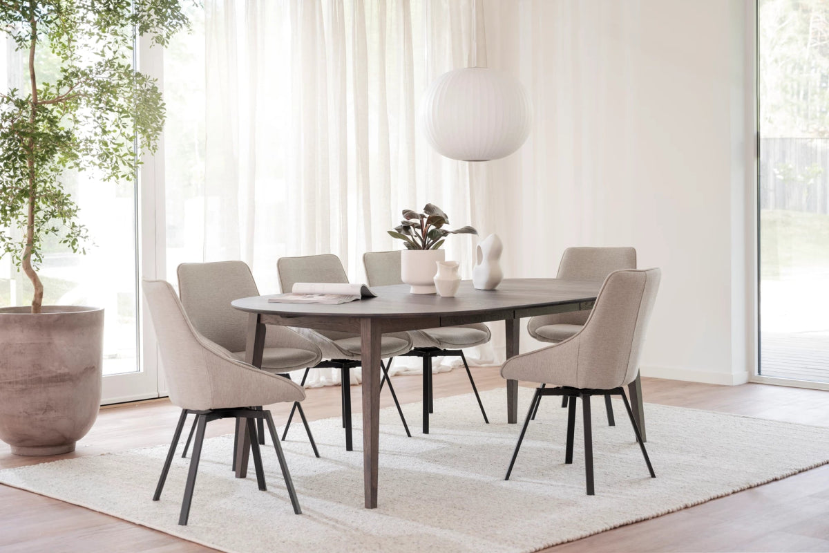 Filippa Matbord Runt 120/165 Mörkbrun | Rowico Home | 7340126554395 | 113830 | Maessing Interiör