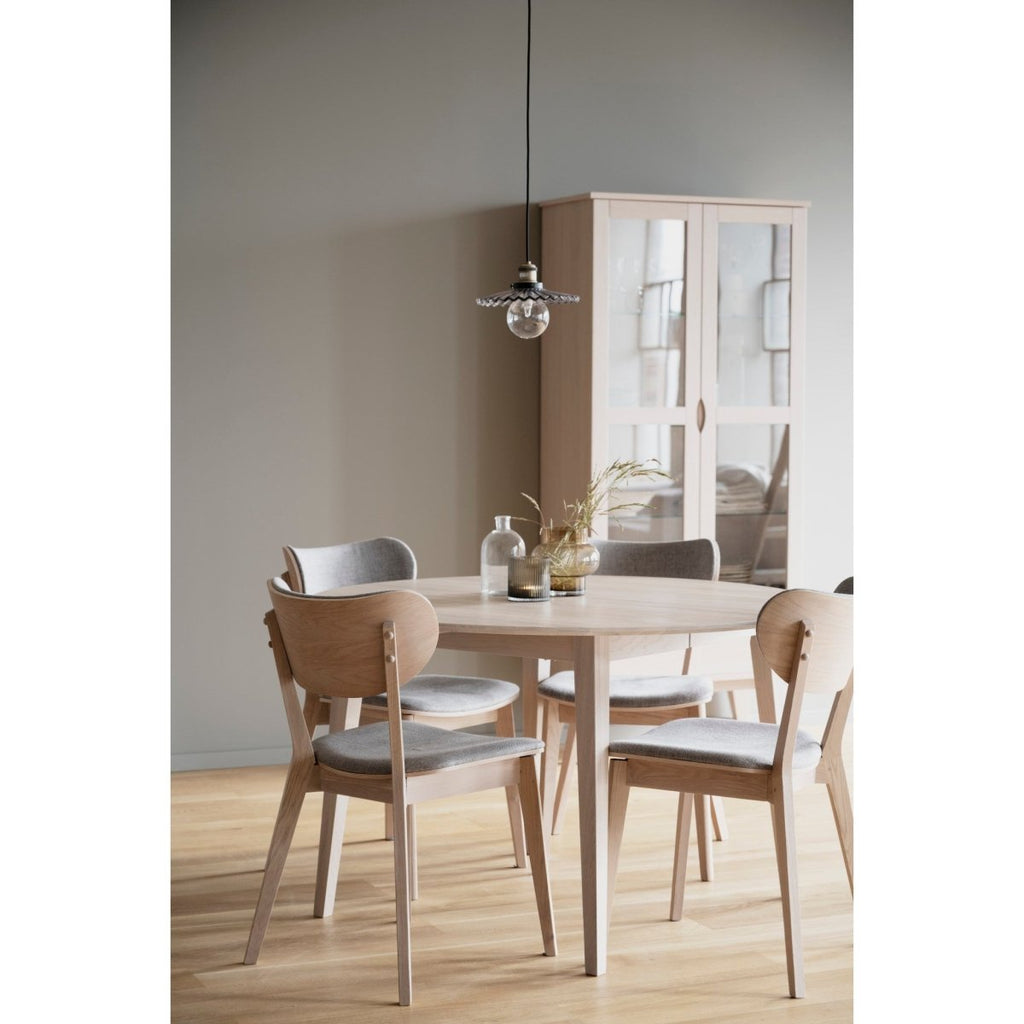 Filippa Matbord Runt 120/165 Vitpigmenterad Ek | Rowico Home | 7340126547250 | 113756 | Maessing Interiör