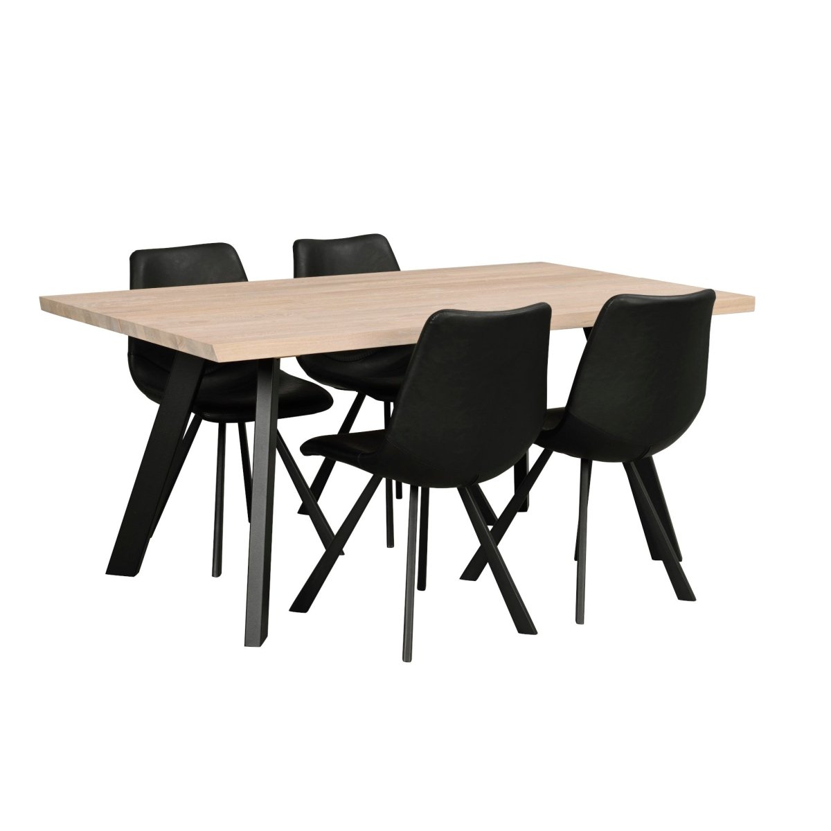 Fred Matbord Vitpigmenterad/Svart 170 | Rowico Home | 7340126537015 | 117422 | Maessing Interiör