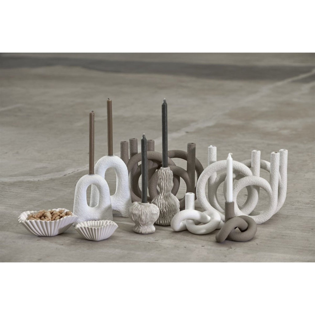Julie Ljusstake x4 Beige/Grå | Mogihome | 7340007871429 | 103918 | Maessing Interiör