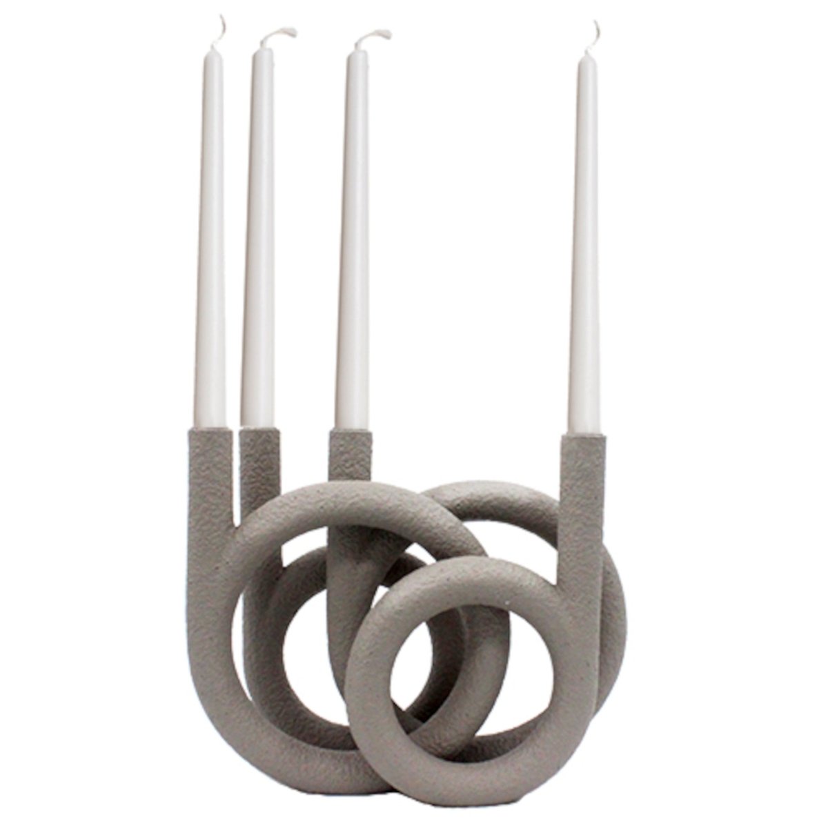 Julie Ljusstake x4 Beige/Grå | Mogihome | 7340007871429 | 103918 | Maessing Interiör