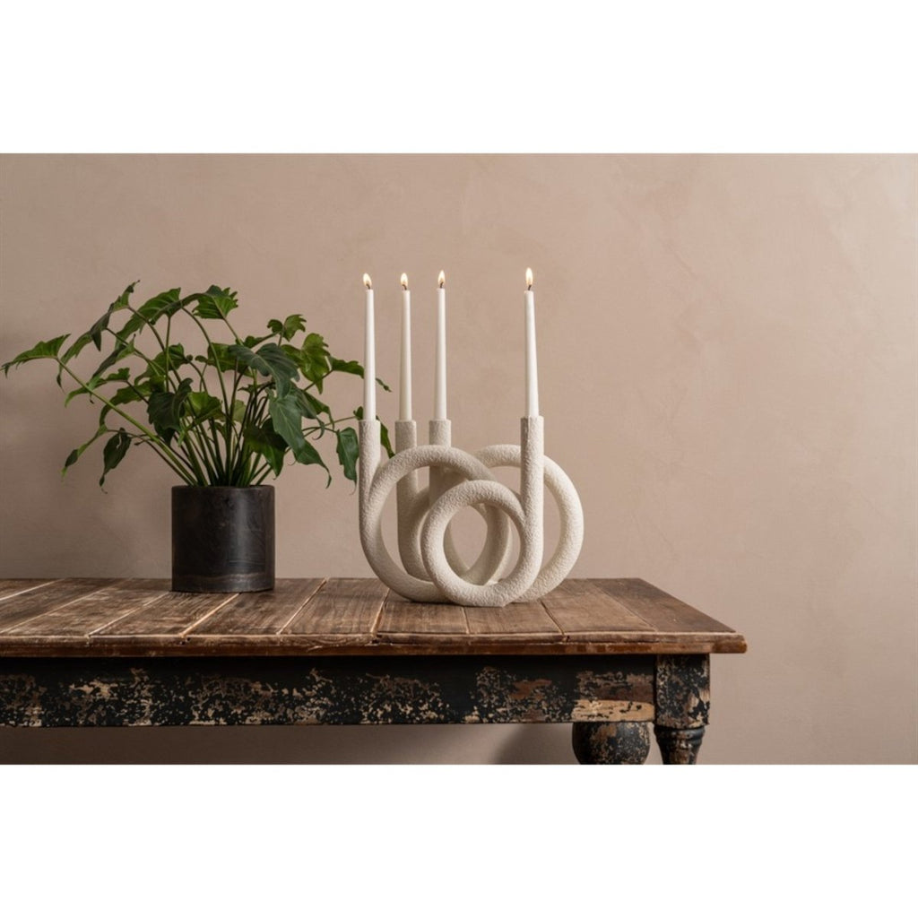 Julie Ljusstake x4 Offwhite | Mogihome | 7340007868856 | 103512 - | Maessing Interiör
