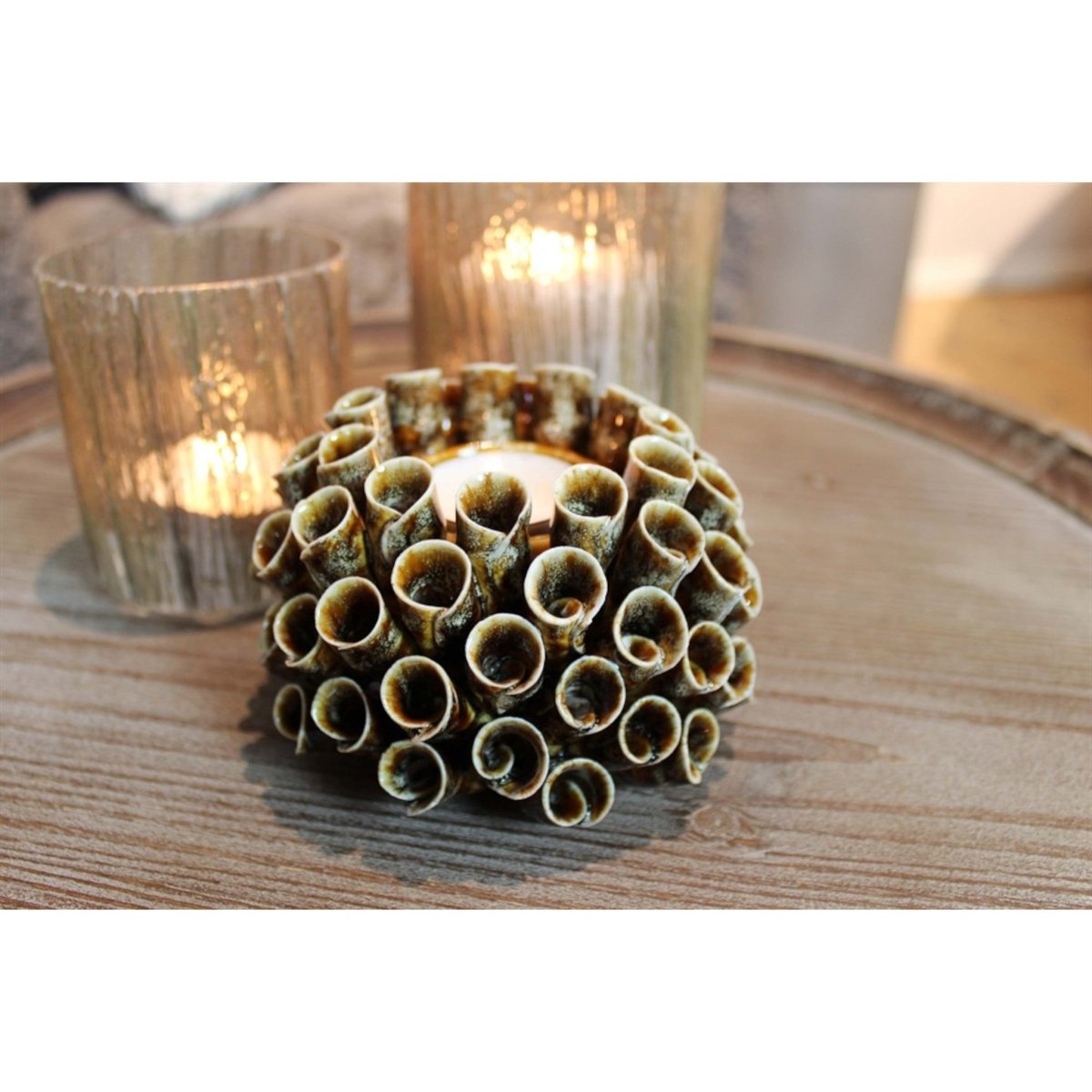 Shelly Brun Ljuslykta | Mogihome | 7340007870996 | 103828 | Maessing Interiör