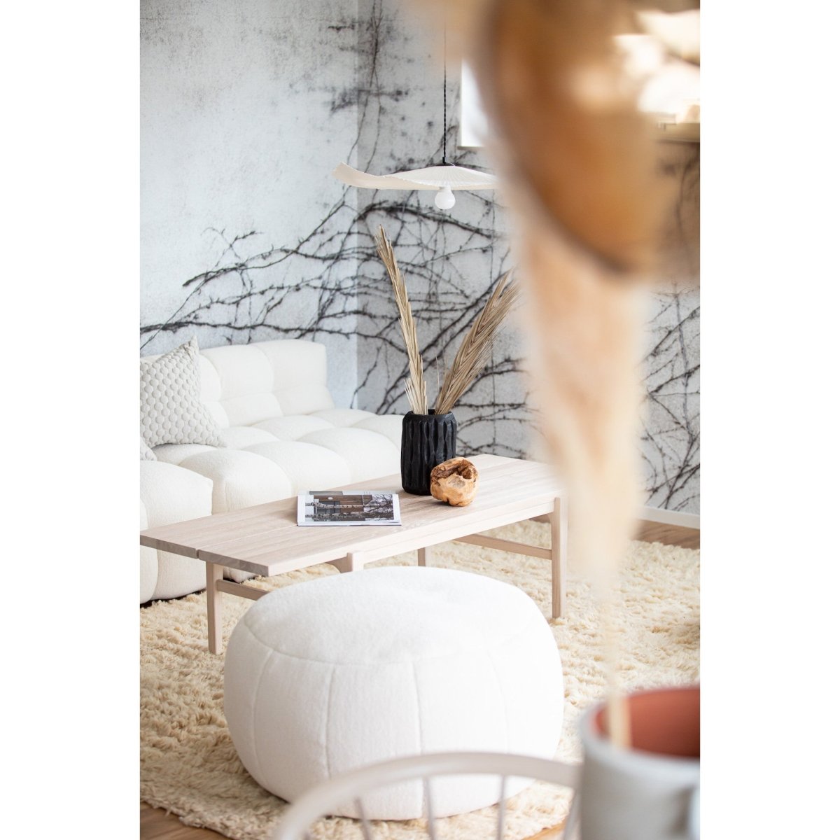 Tulum Sittpuff Creme Teddy | Mogihome | | 104037 | Maessing Interiör