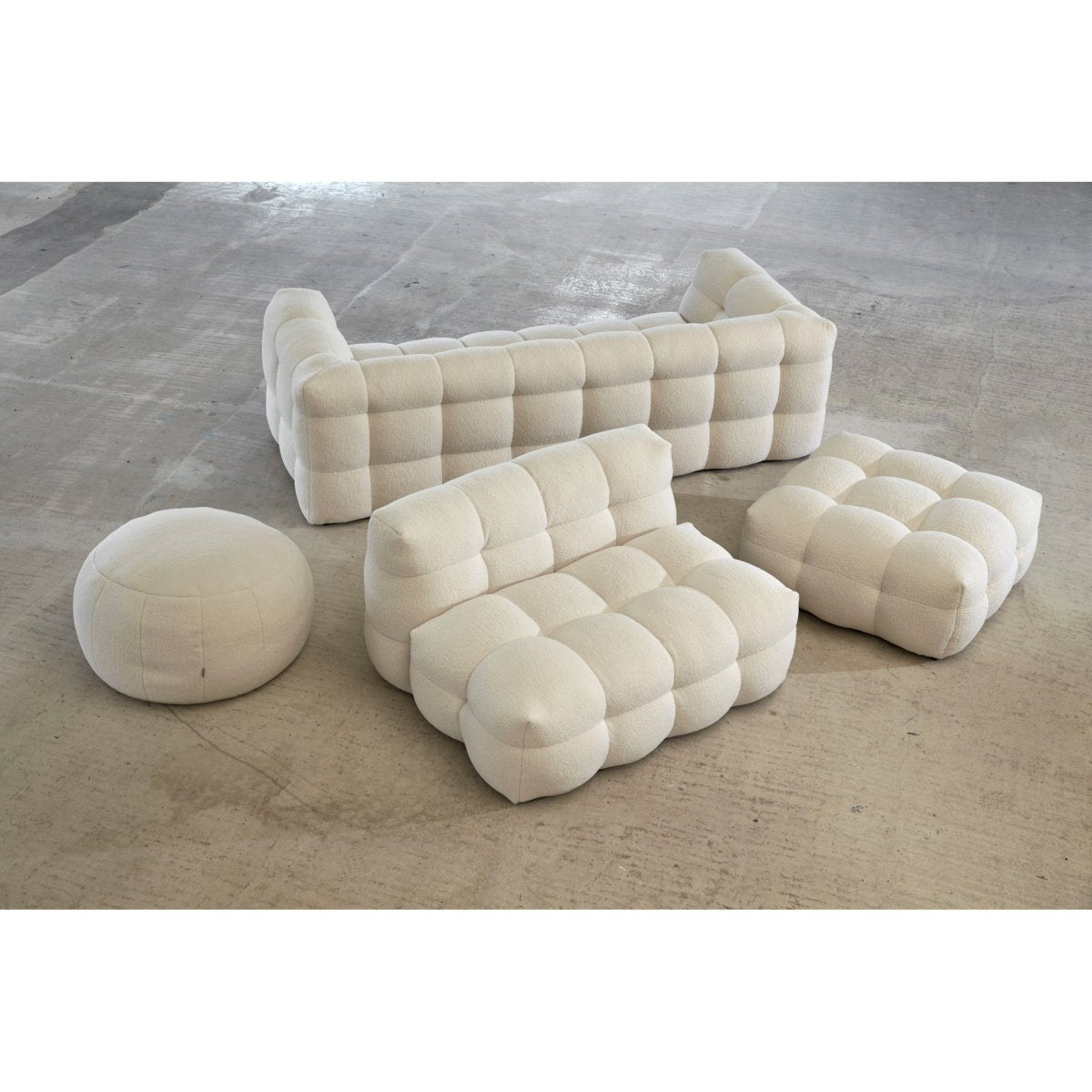 Tulum Sittpuff Creme Teddy | Mogihome | | 104037 | Maessing Interiör